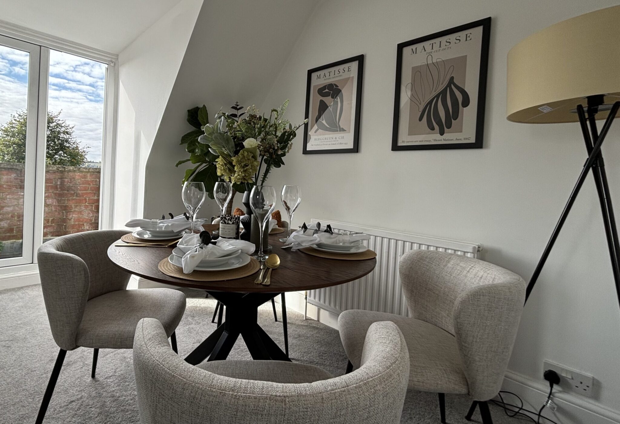 Styled dining area prepared by Decoro Design