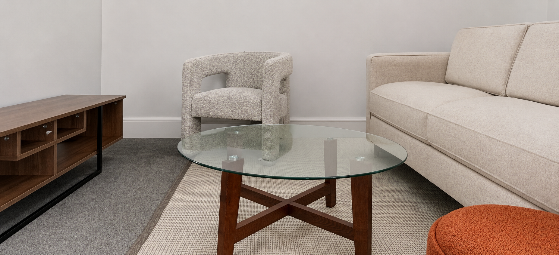 Living room before Decoro Design styling