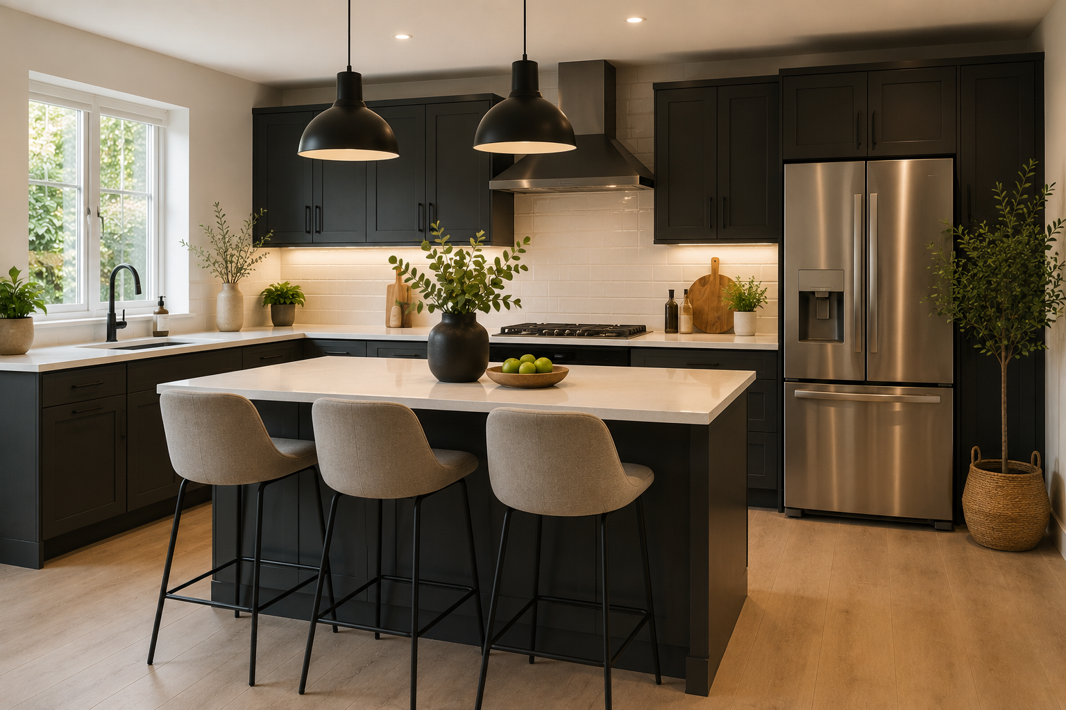 Warmly styled kitchen interior for landlords and investors